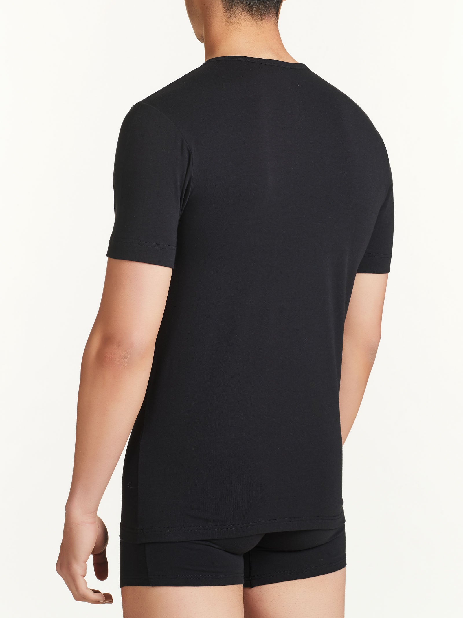 Ragno Dynamic maglietta girocollo manica corta cotone nero 2pz