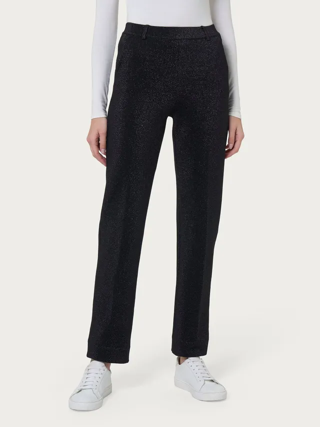 Ragno The Straight Leg pantalone dritto nero jacquard