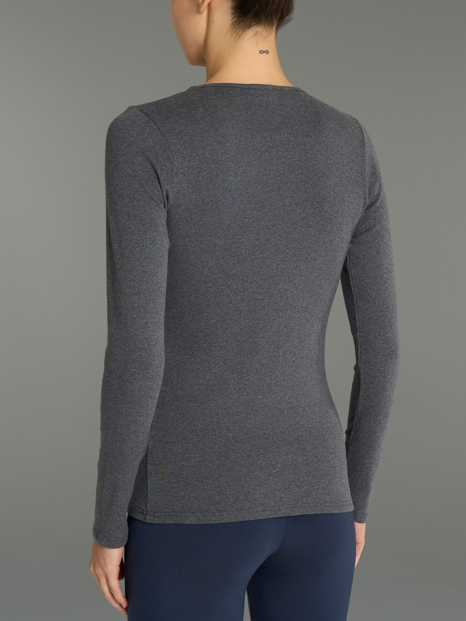 Ragno Thermo Cotton Maglia Girocollo Cotone Piombo Mel.
