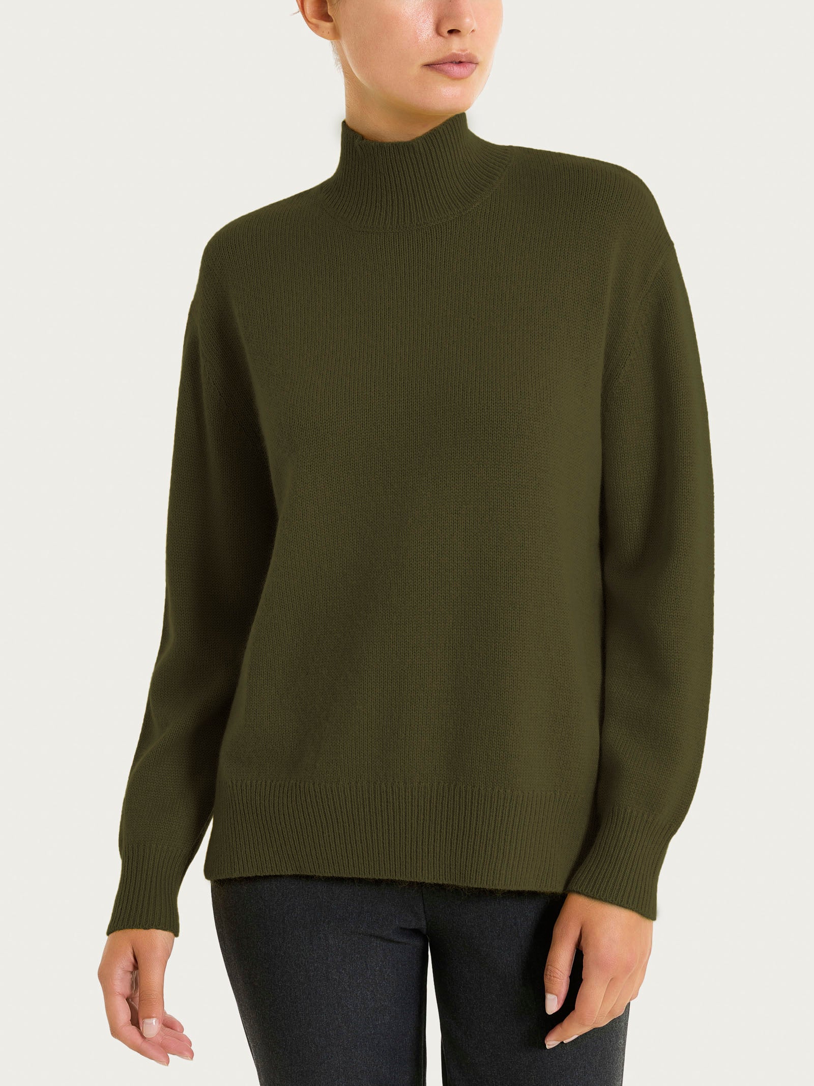 Ragno Natural Soft lupetto manica lunga dark olive