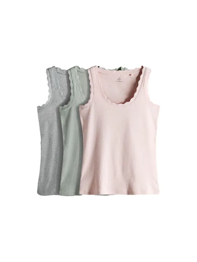 Geo Next The Set canotta donna coste 3 pezzi smerlato