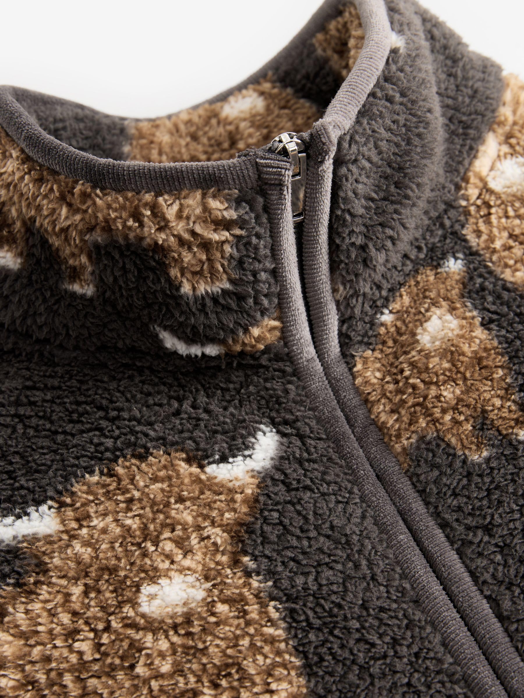 Next Hamish pile sherpa donna mezza zip L XL caldo