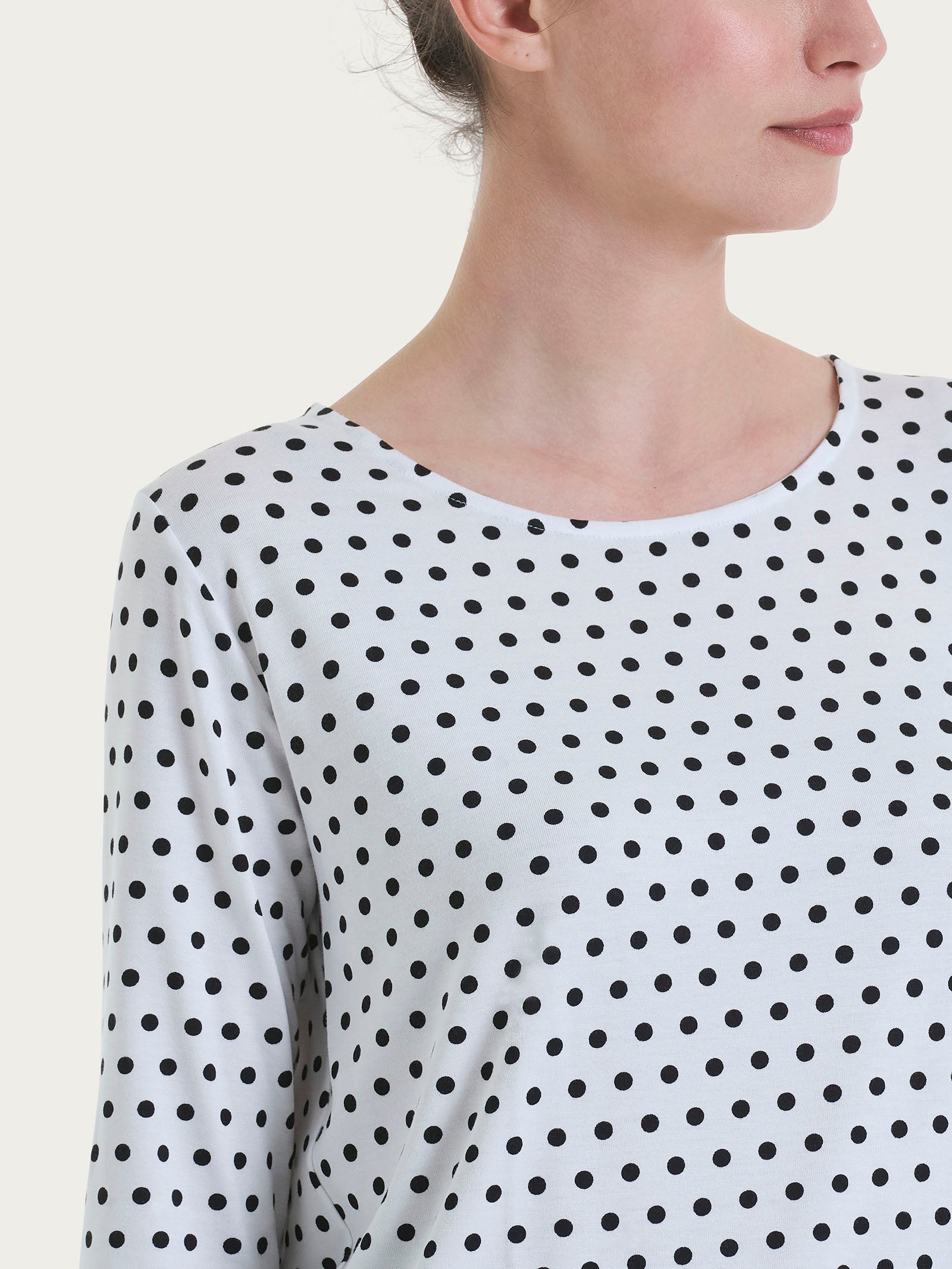 Ragno Viscosa Summer Maglietta Pois girocollo