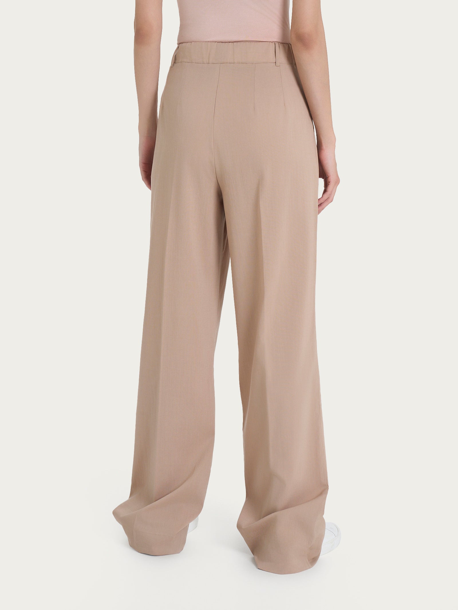 Ragno Super Natural pantalone ampio Warm Taupe tencel
