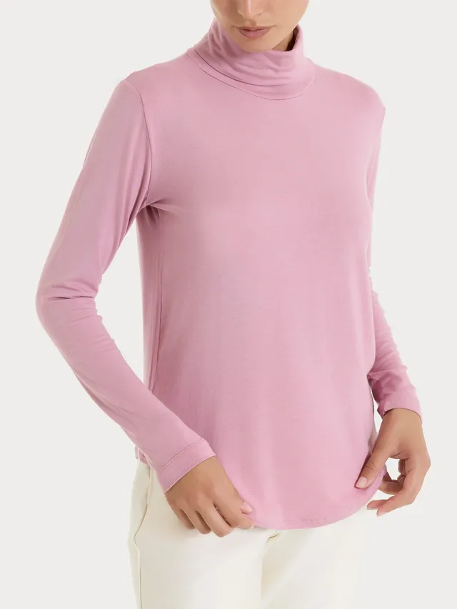 Ragno Eco Viscosa Dolcevita Collo Alto Lilas