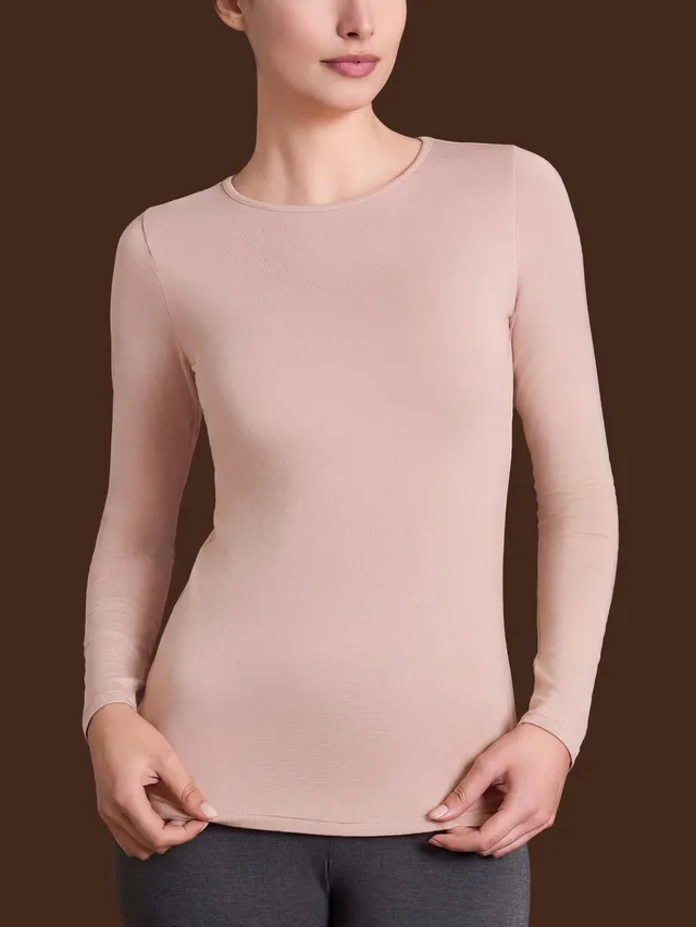 Ragno Eco Viscosa Maglietta Barchetta Cameo Rose manica lunga