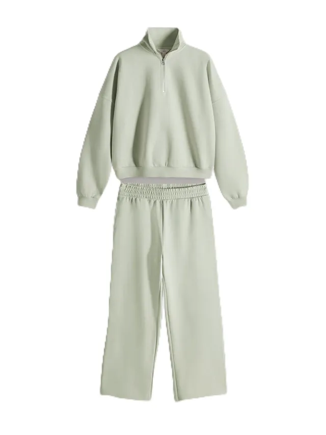 Next The Set tuta donna 2 pezzi S verde chiaro zip