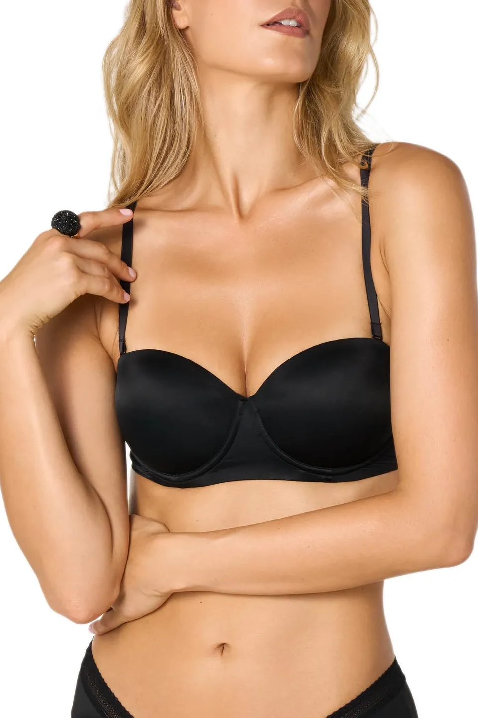 Goldenpoint reggiseno fascia coppe rigide microfibra 1B
