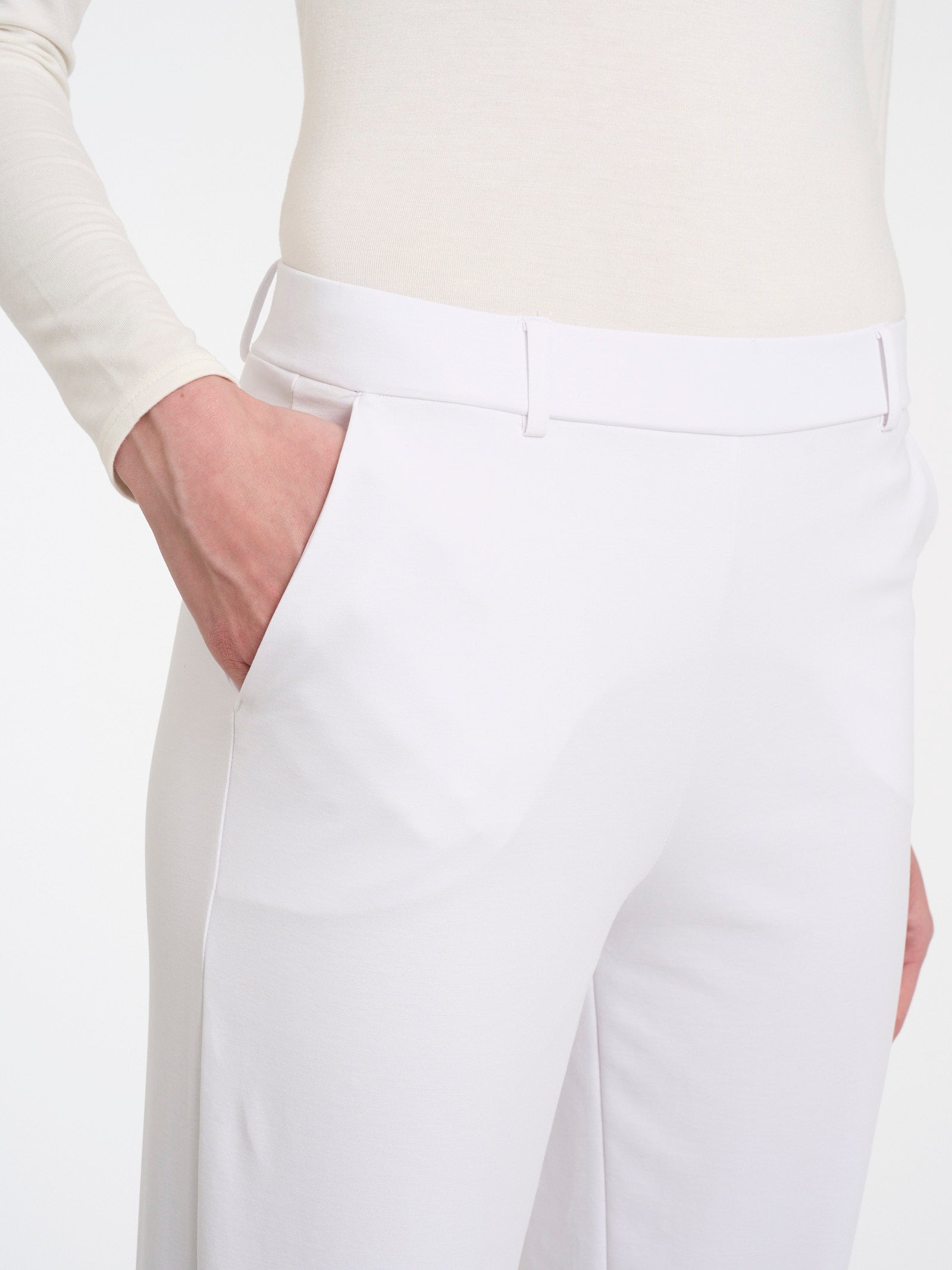 Ragno Compact Light Pantalone Carota Bianco Donna Elastico