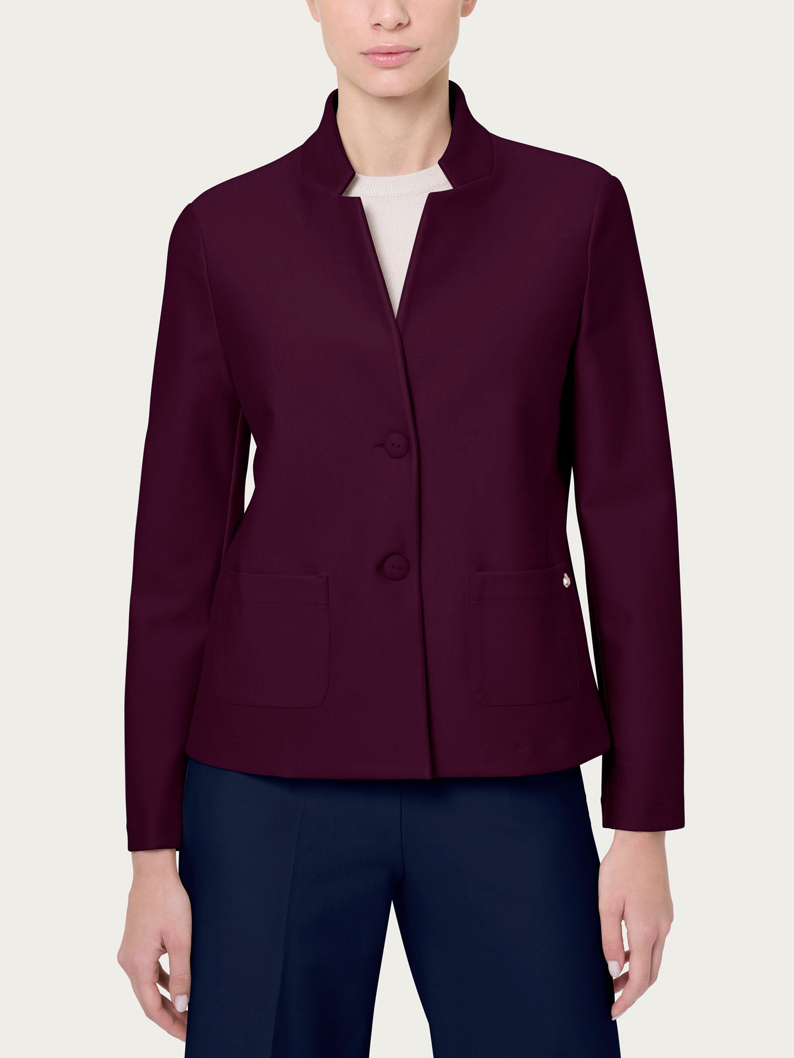 Ragno Compact blazer corto revers Fig