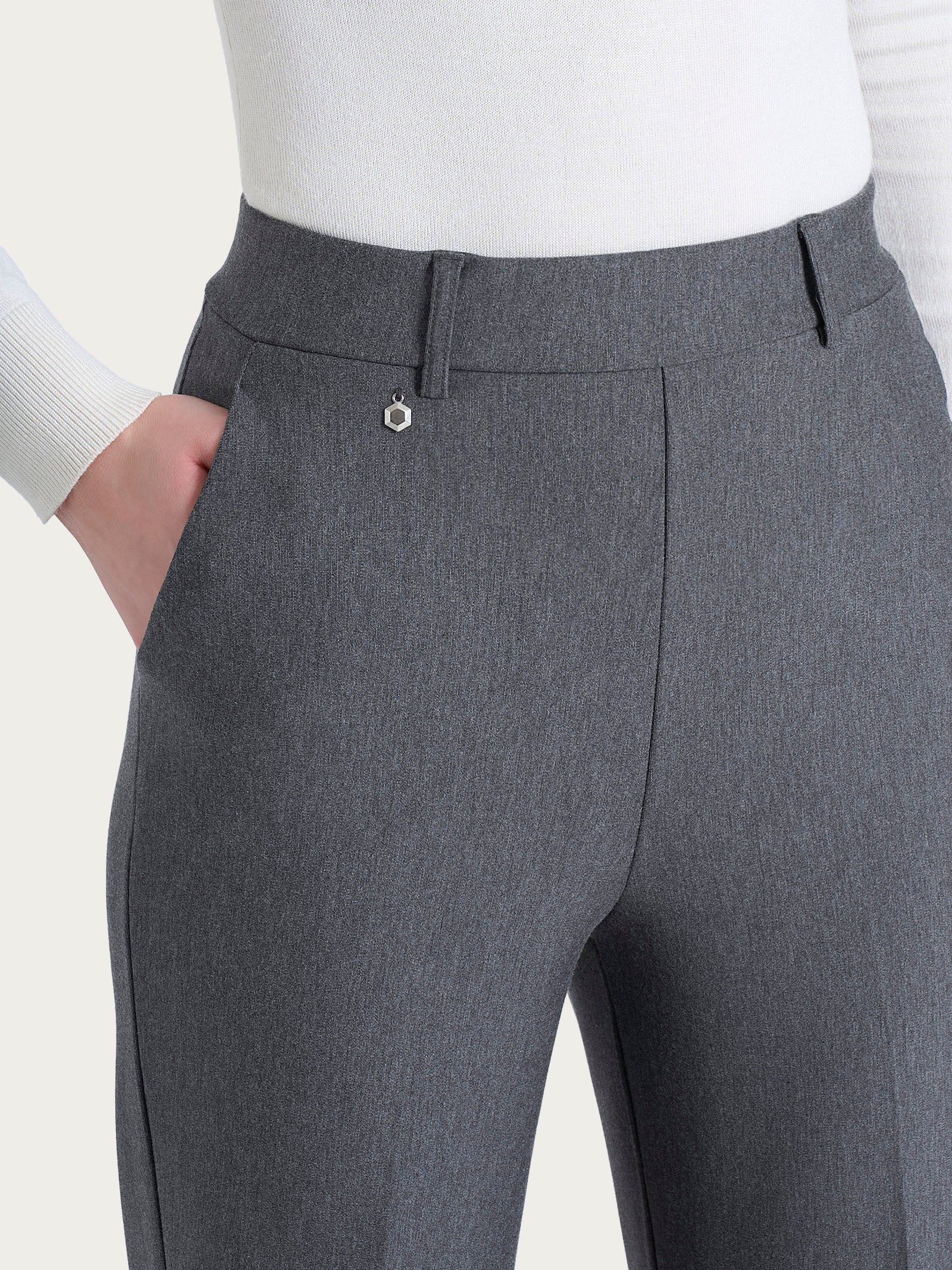 Ragno Compact The Wide Leg pantalone ardesia mel