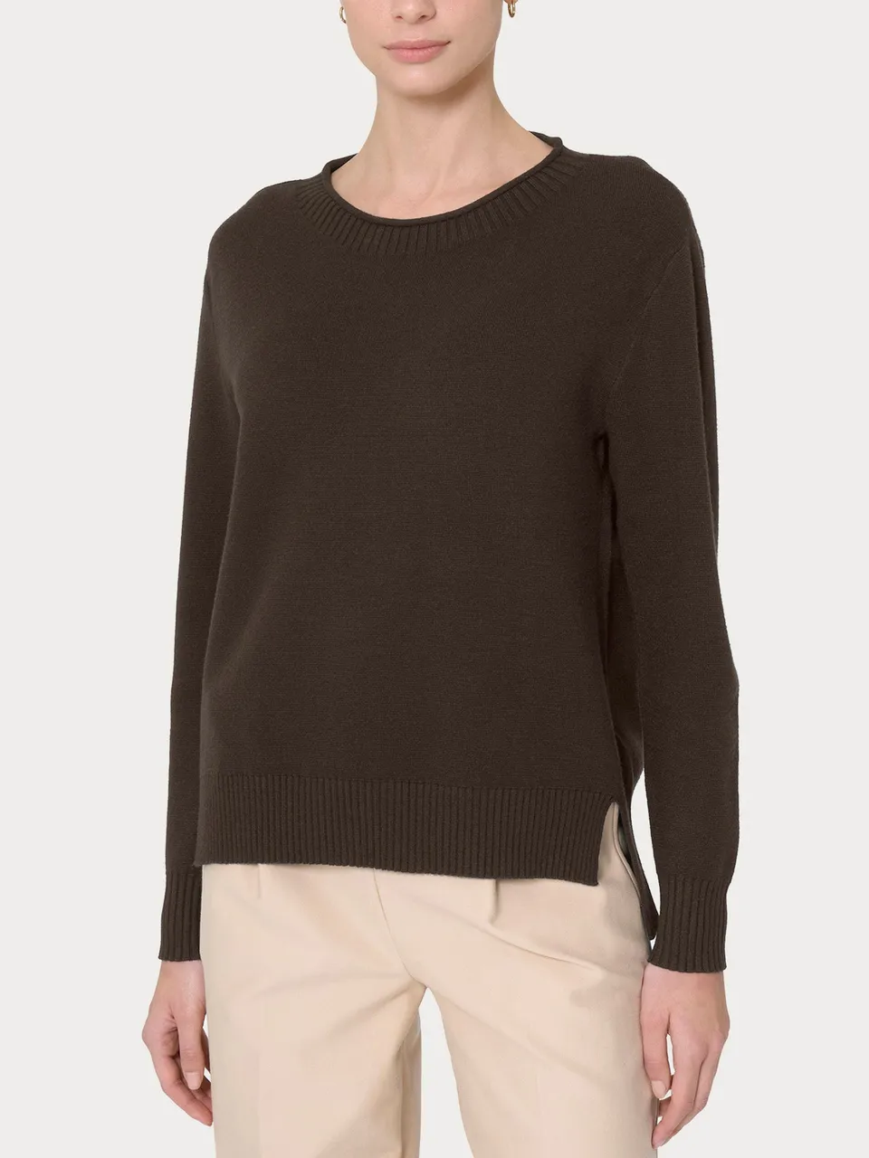 Ragno Super Soft Maglia Girocollo Boxy Chocolate Torte