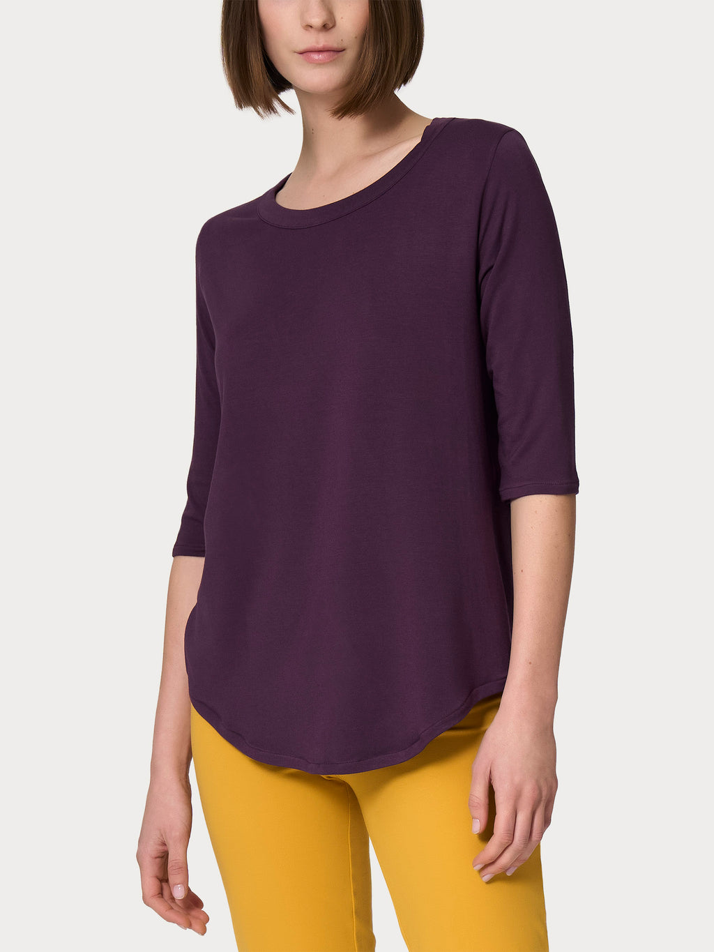 Ragno Viscosa Summer maglietta donna prugna manica 3/4