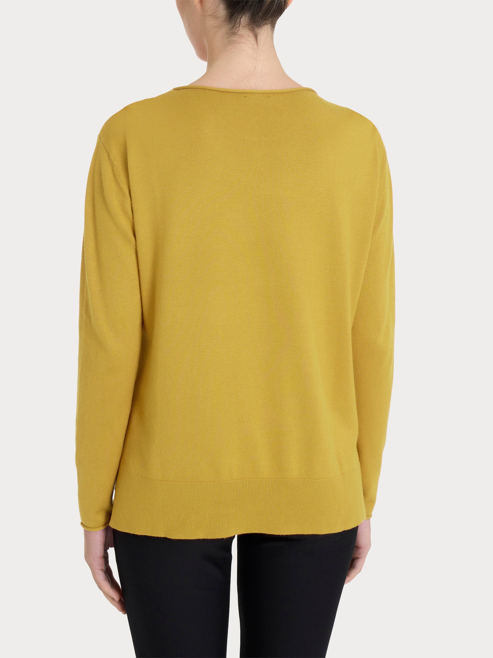 Ragno Four Seasons Maglia Girocollo Asimmetrica Oil Yellow