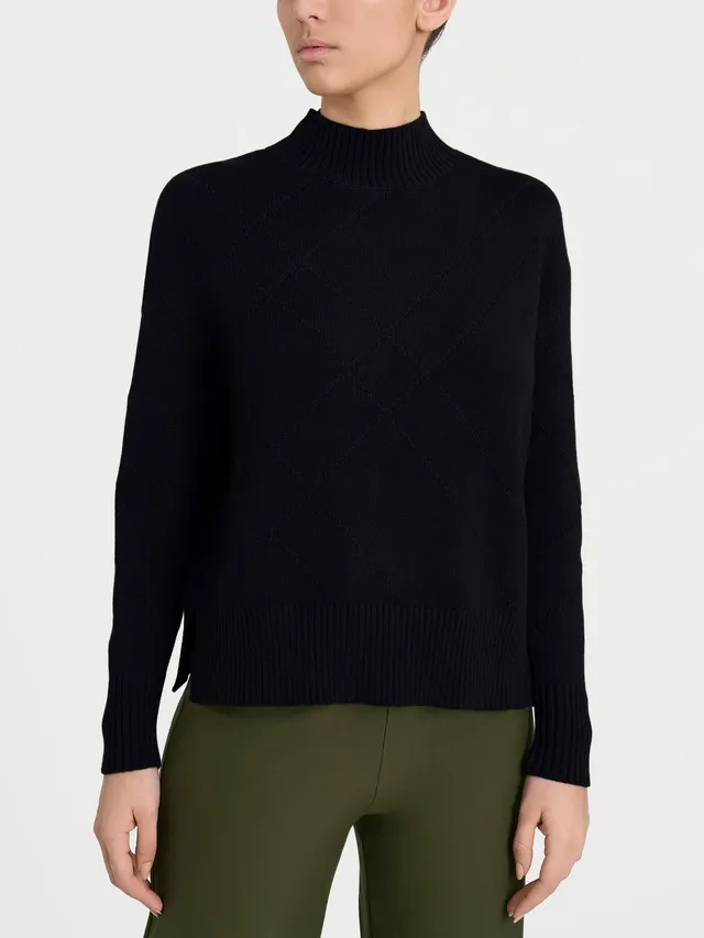 Ragno Four Seasons Lupetto Check Diagonale maglia nera