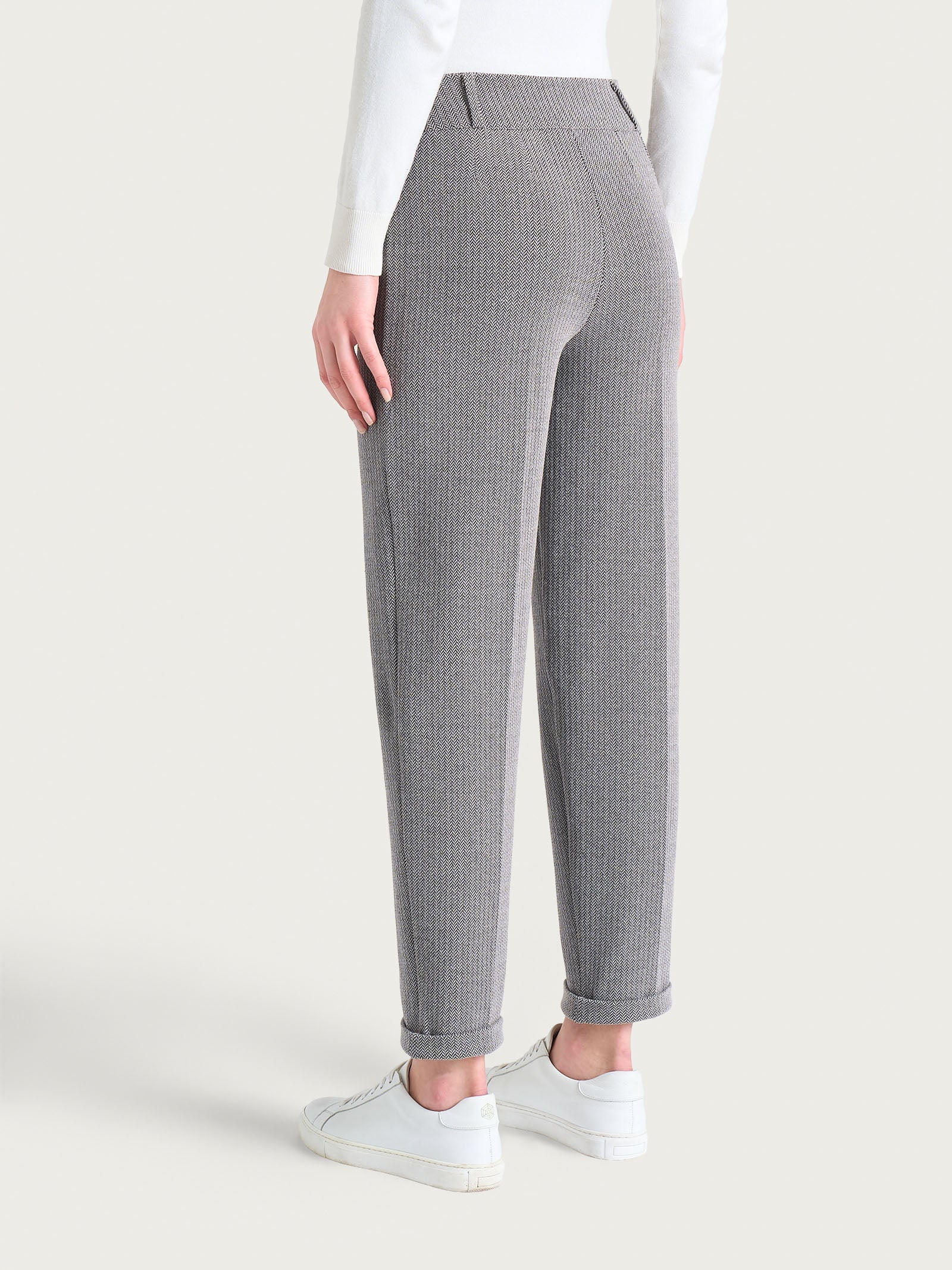 Ragno Compact Pantalone Carota Chocolate Spina Pesce