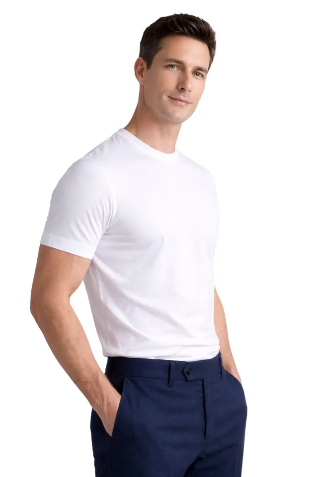 Lady C Modal Filo di Scozia t-shirt uomo girocollo 4XL