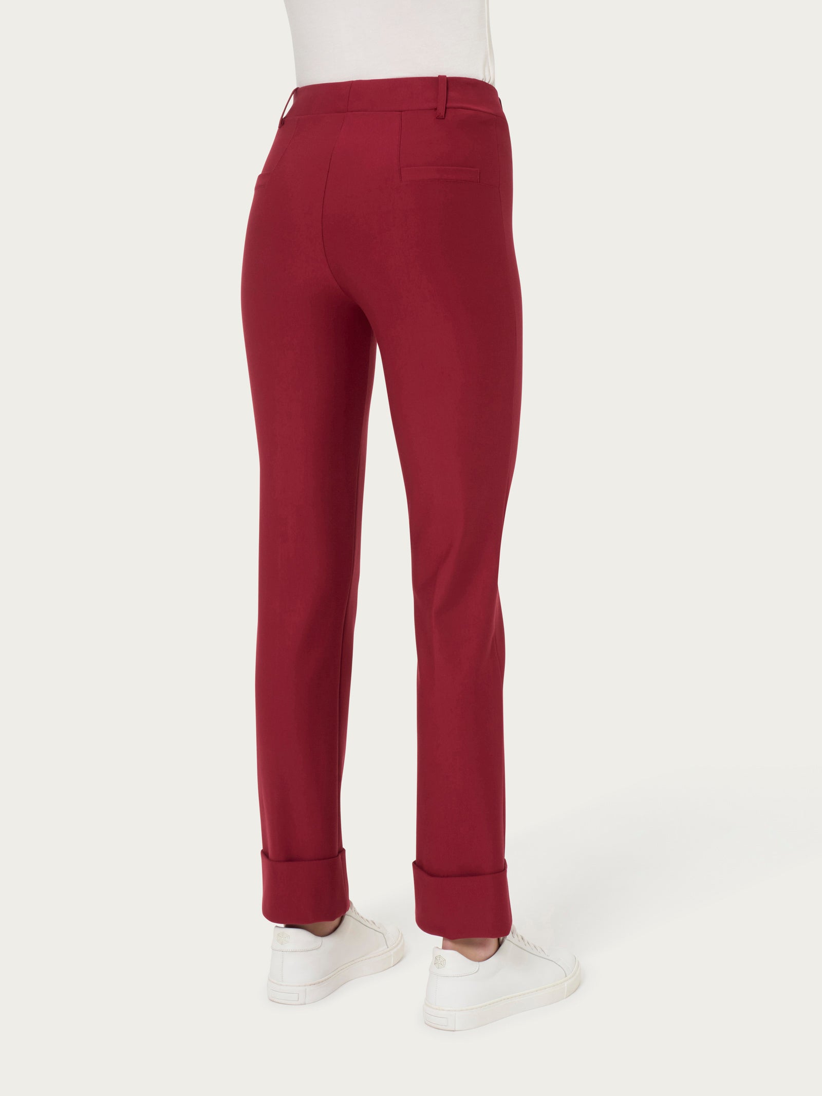 Ragno Compact Pantalone slim dritto viscosa Tibetan Red