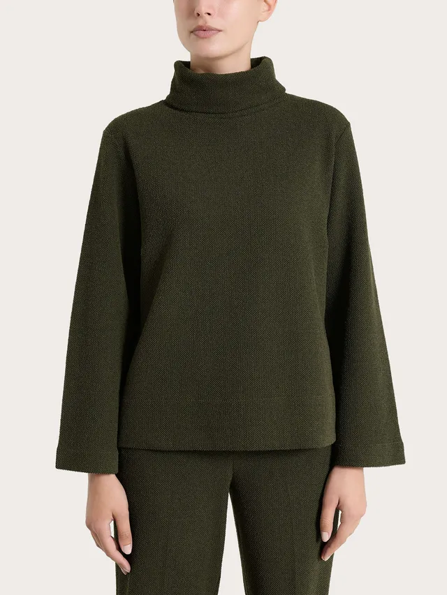 Ragno Felpa Collo Ciambella Japanese Fleece Verde Dark Olive