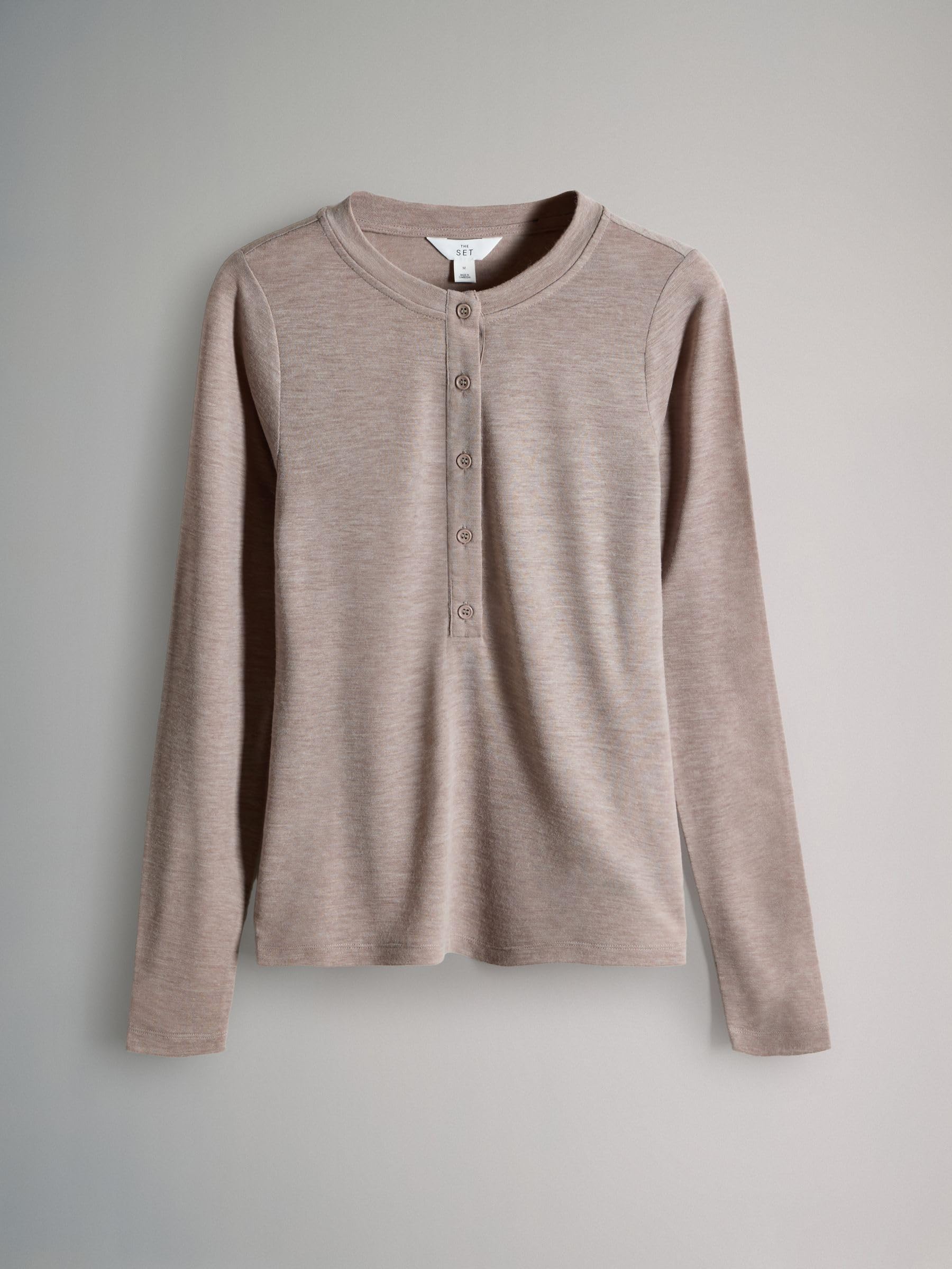 Next The Set Top Henley manica lunga confezione 3 trasparenti
