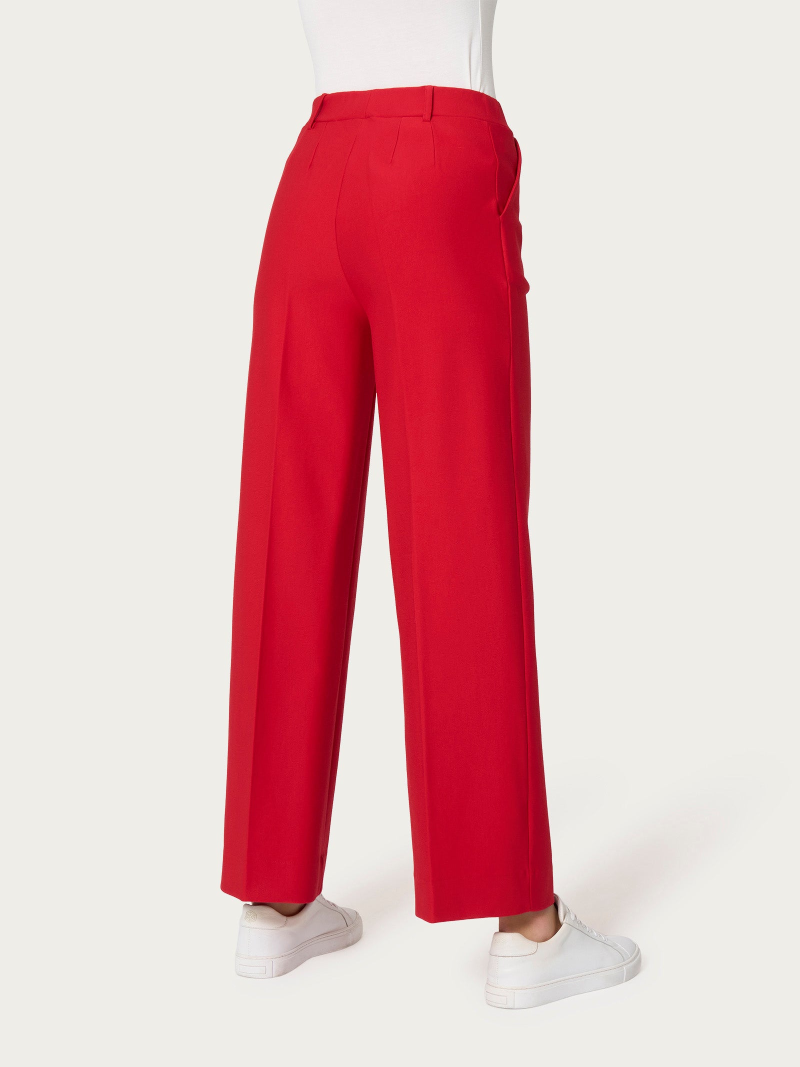 Ragno Cropped pantalone donna rosso ampio cropped