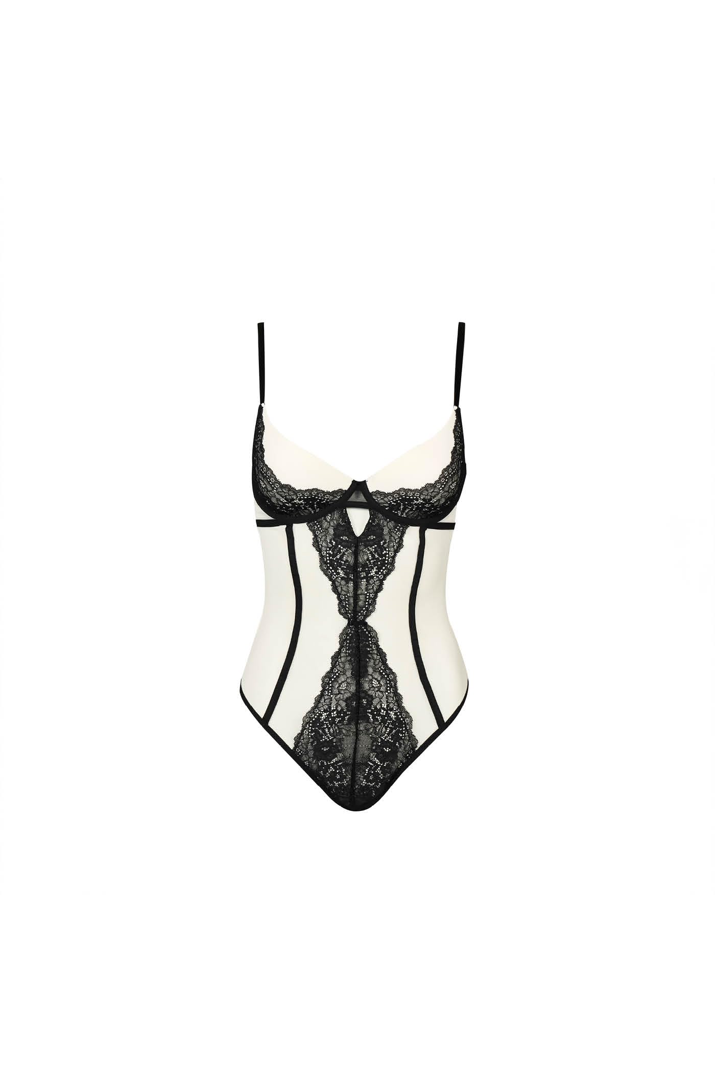 Goldenpoint Liquorice body donna imbottito con ferretto in pizzo