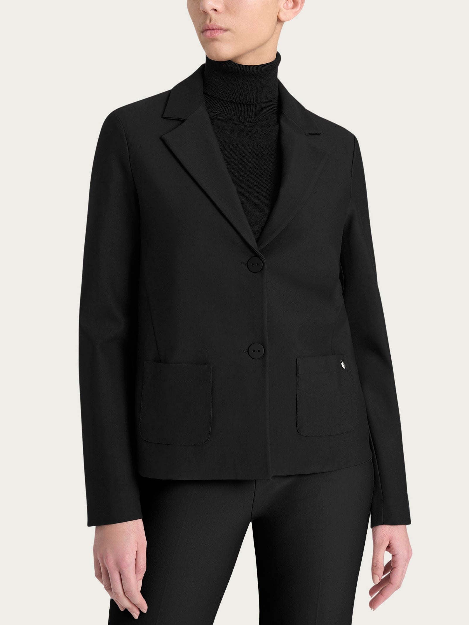 Ragno Compact Blazer Due Bottoni Nero punto Milano