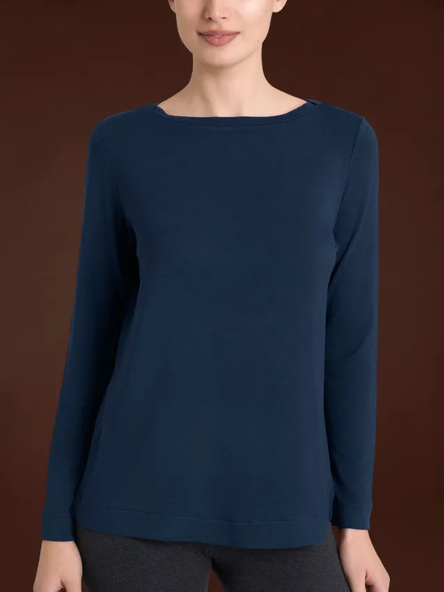 Ragno Viscosa Summer maglietta donna bleu manica lunga