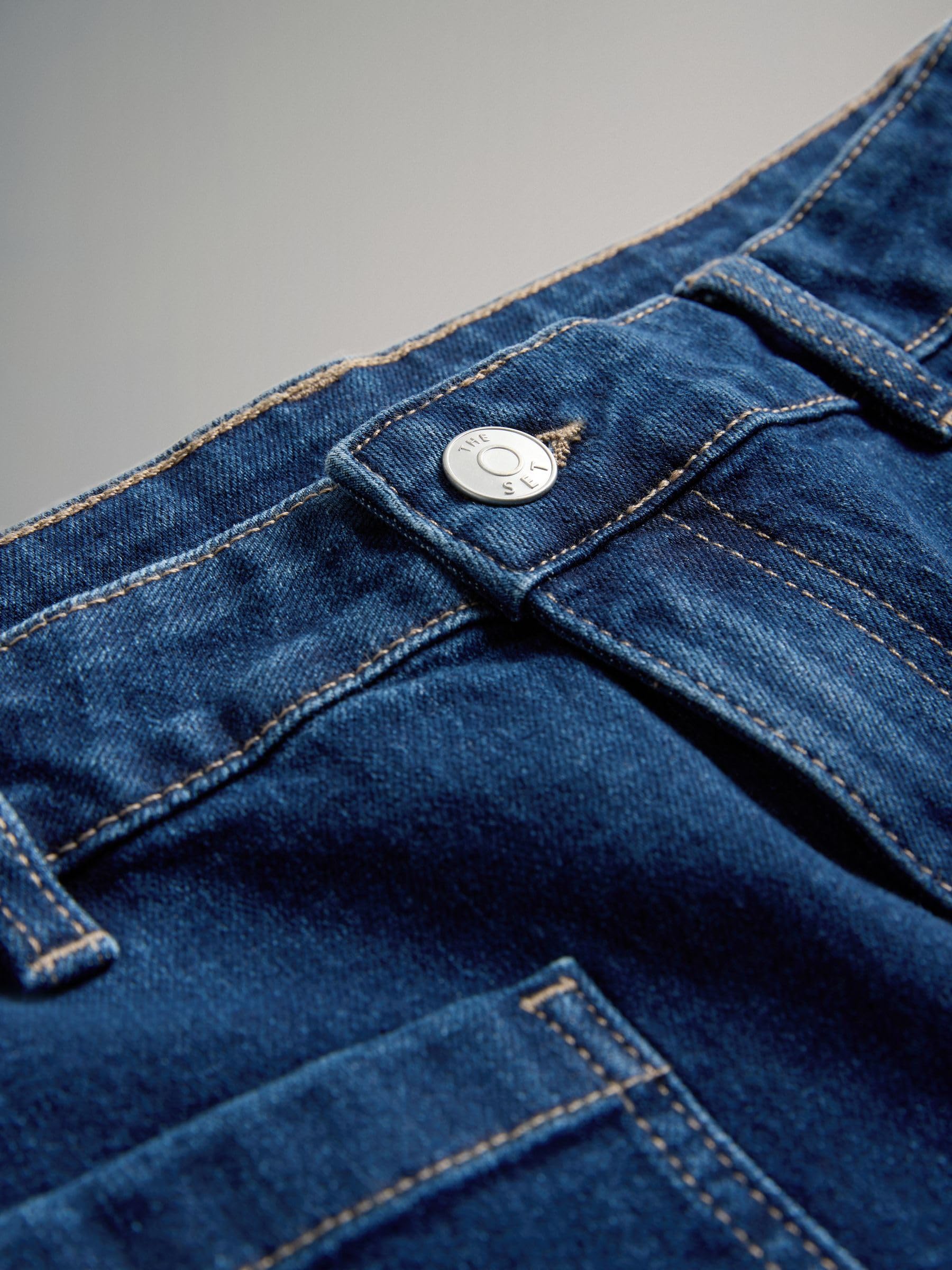 Geo Next The Set Jeans Gamba Ampia Tasche Jeans 2 Pezzi Comodi