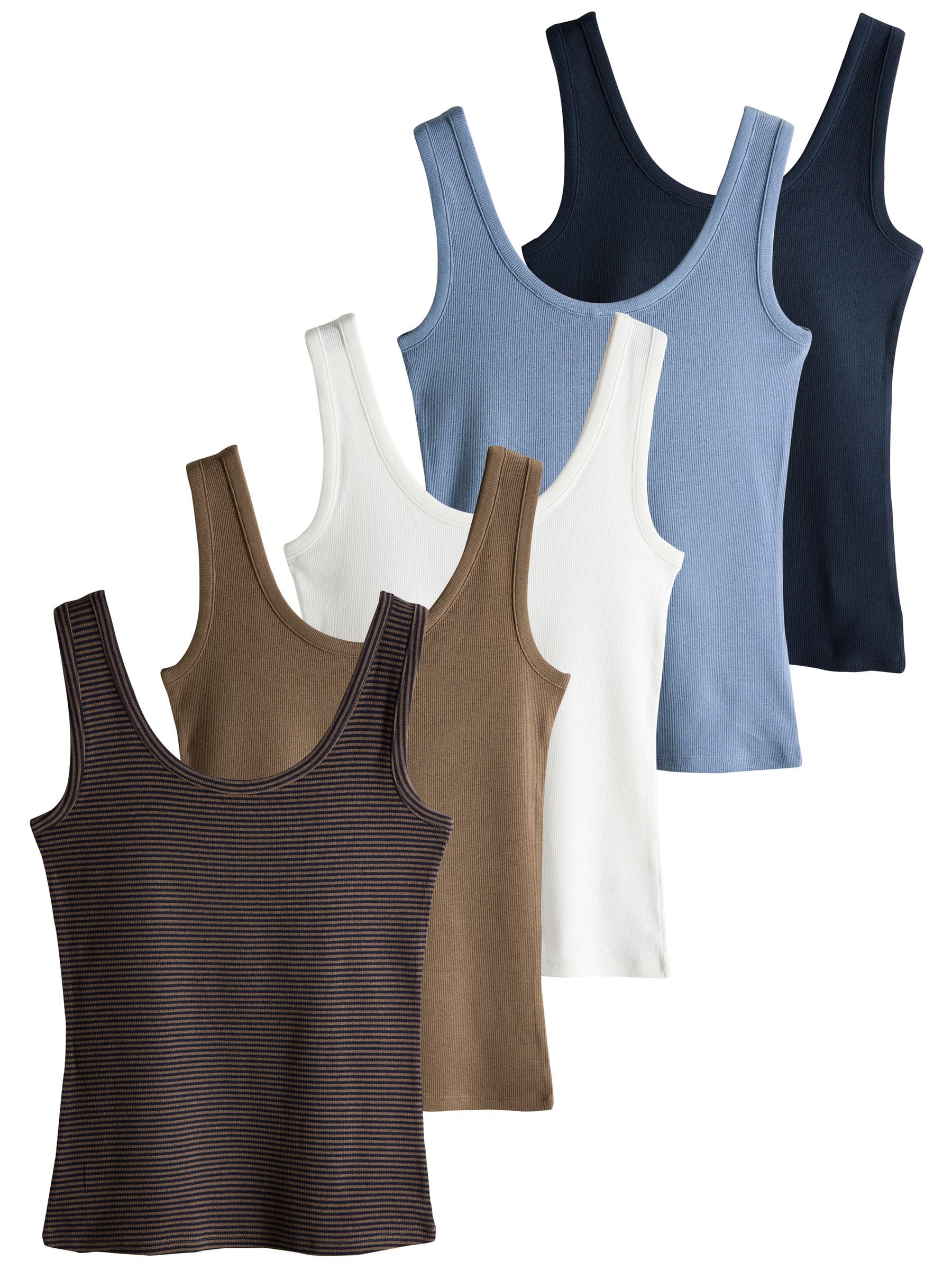 Geo Next The Set canotta donna coste 5 pezzi girocollo