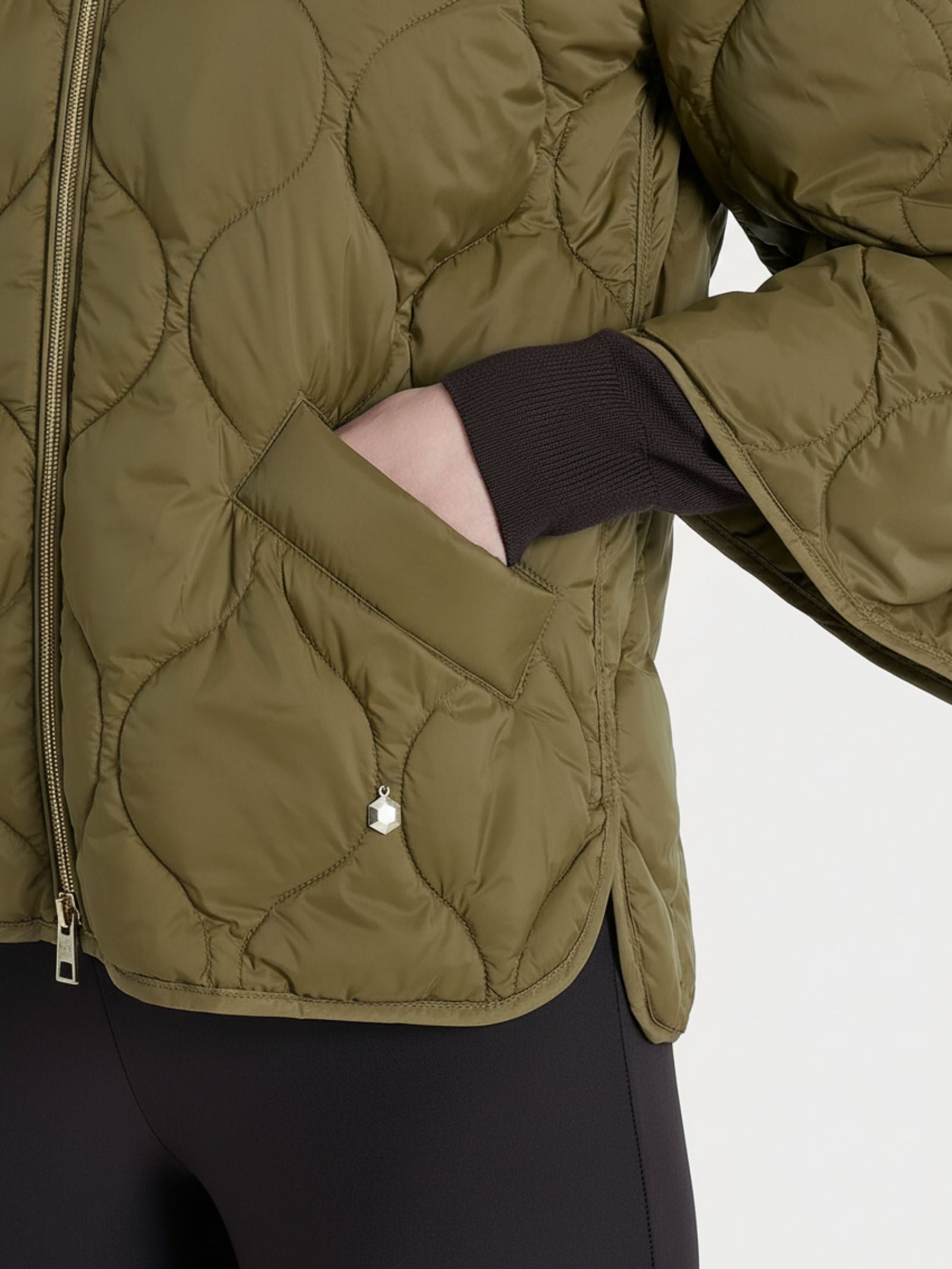 Ragno Onion Quilt piumino manica 3/4 donna Dark Olive
