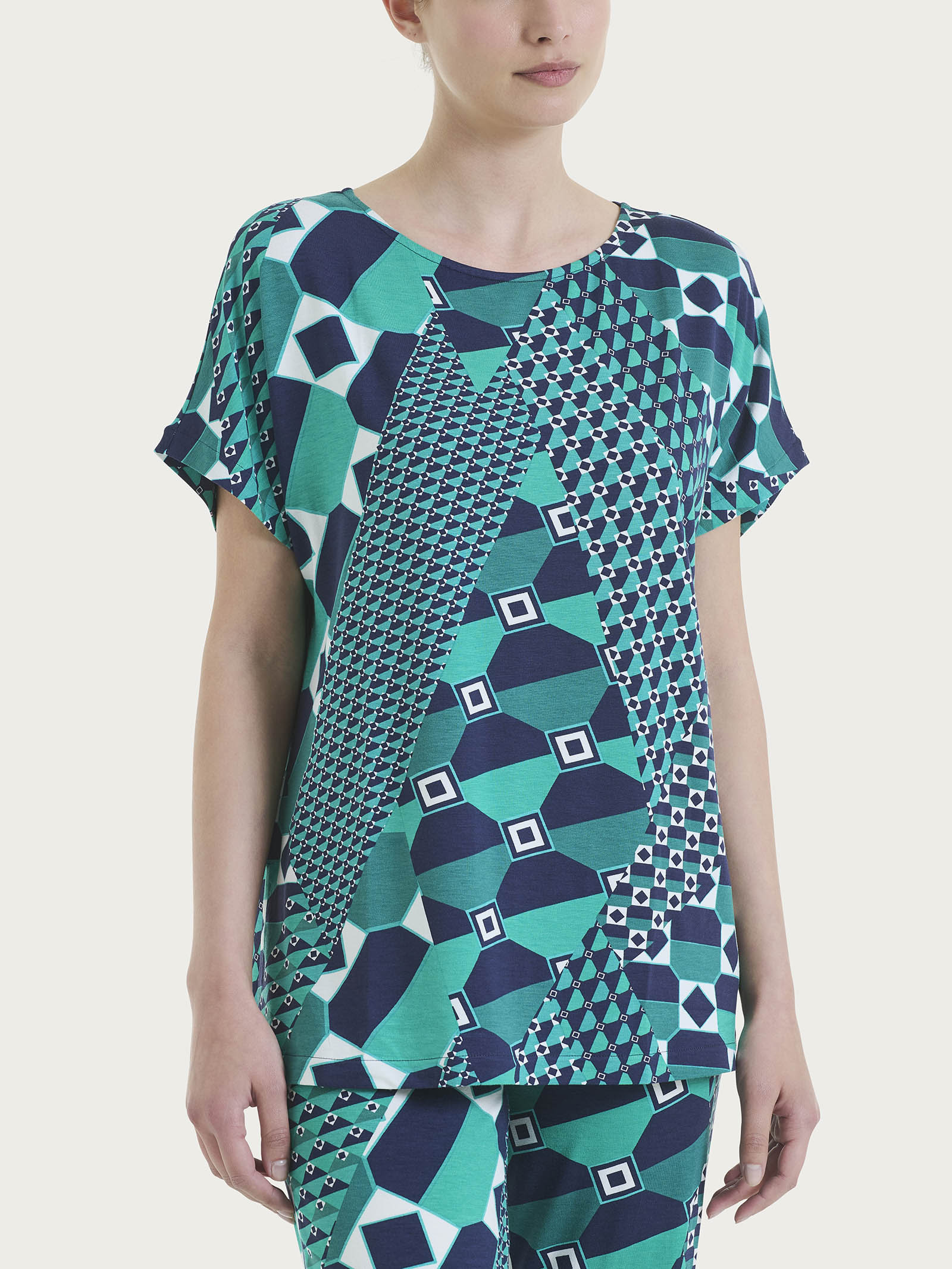 Ragno Viscosa Summer maxi t-shirt fant. bayou manica kimono