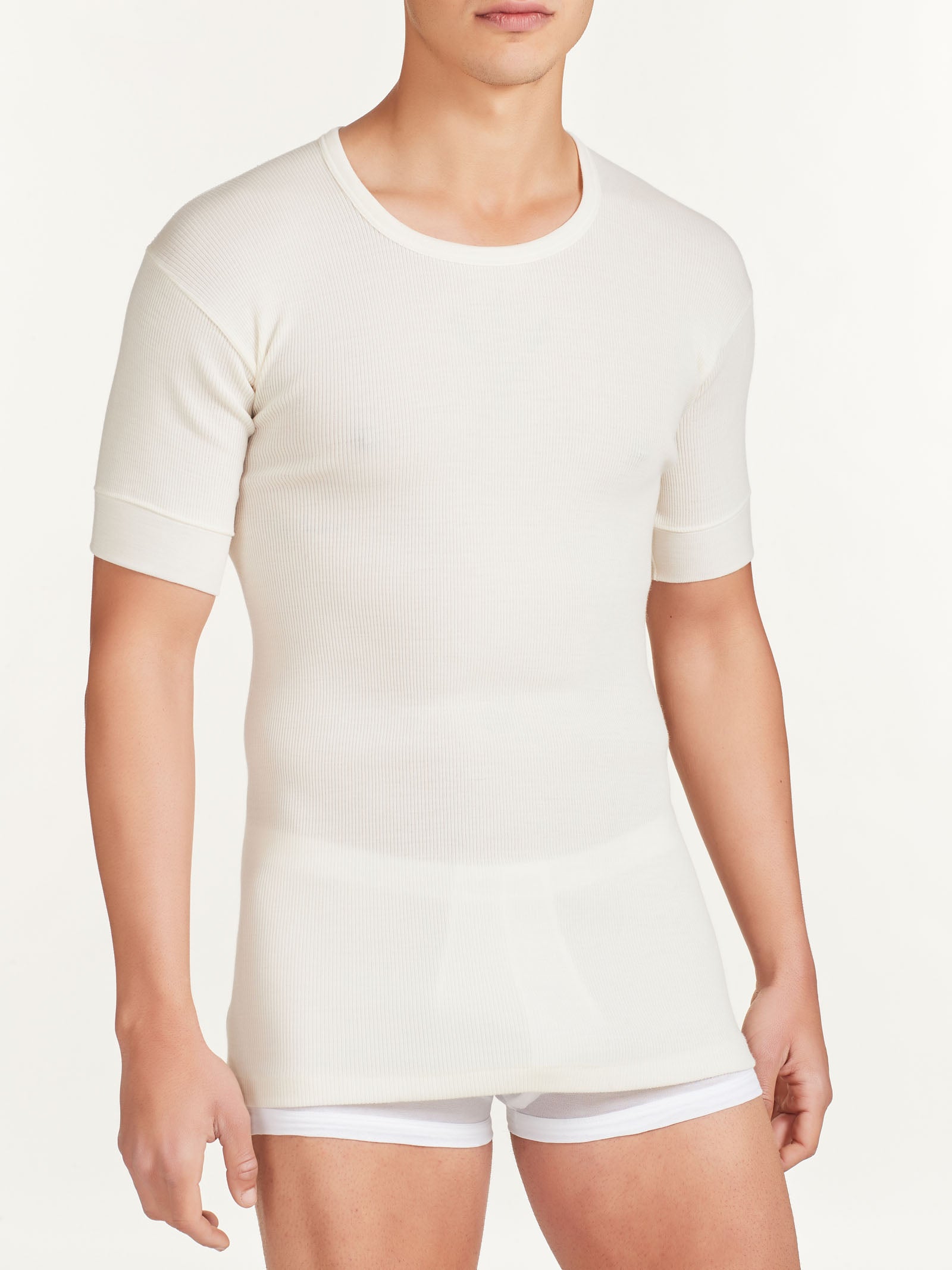 Ragno Merino Strong Maglietta Uomo Bianca lana merino