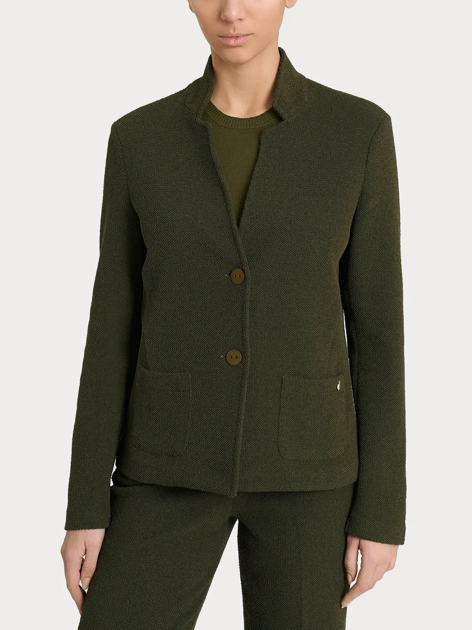 Ragno Relaxed Wardrobe Blazer Corto Verde Scuro Pile