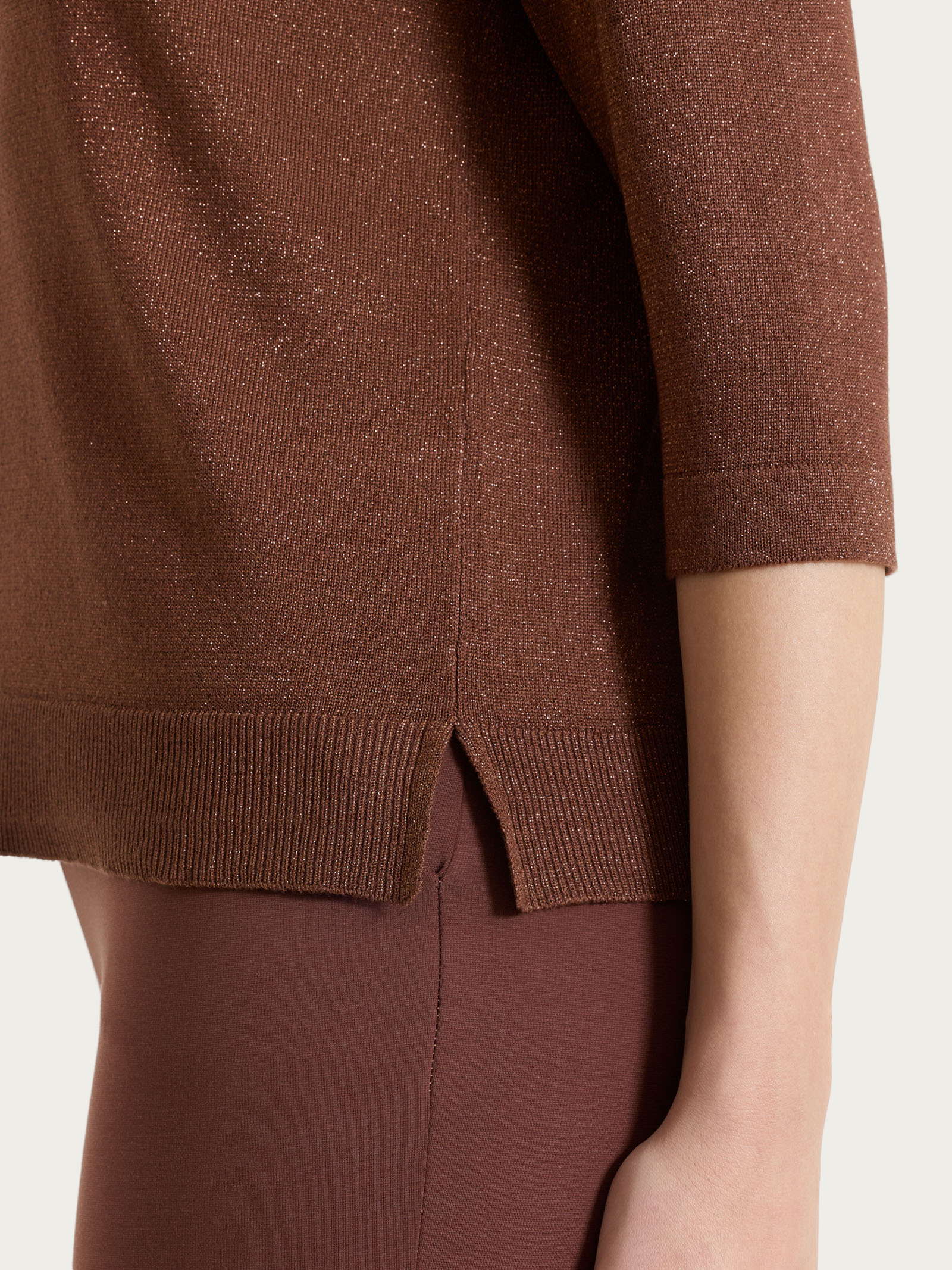 Ragno Summertime Cardigan bottoni lurex cappuccino