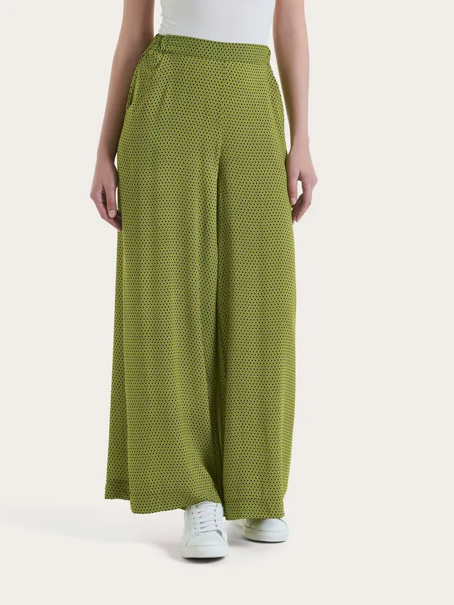 Ragno EcoSeta Pantalone Palazzo The Wide Leg Fant. Sphagnum