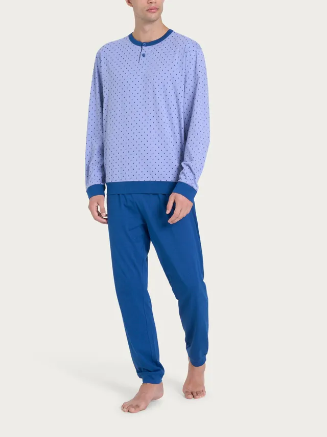 Ragno Jersey Cotone Pigiama Serafino uomo purple cotone