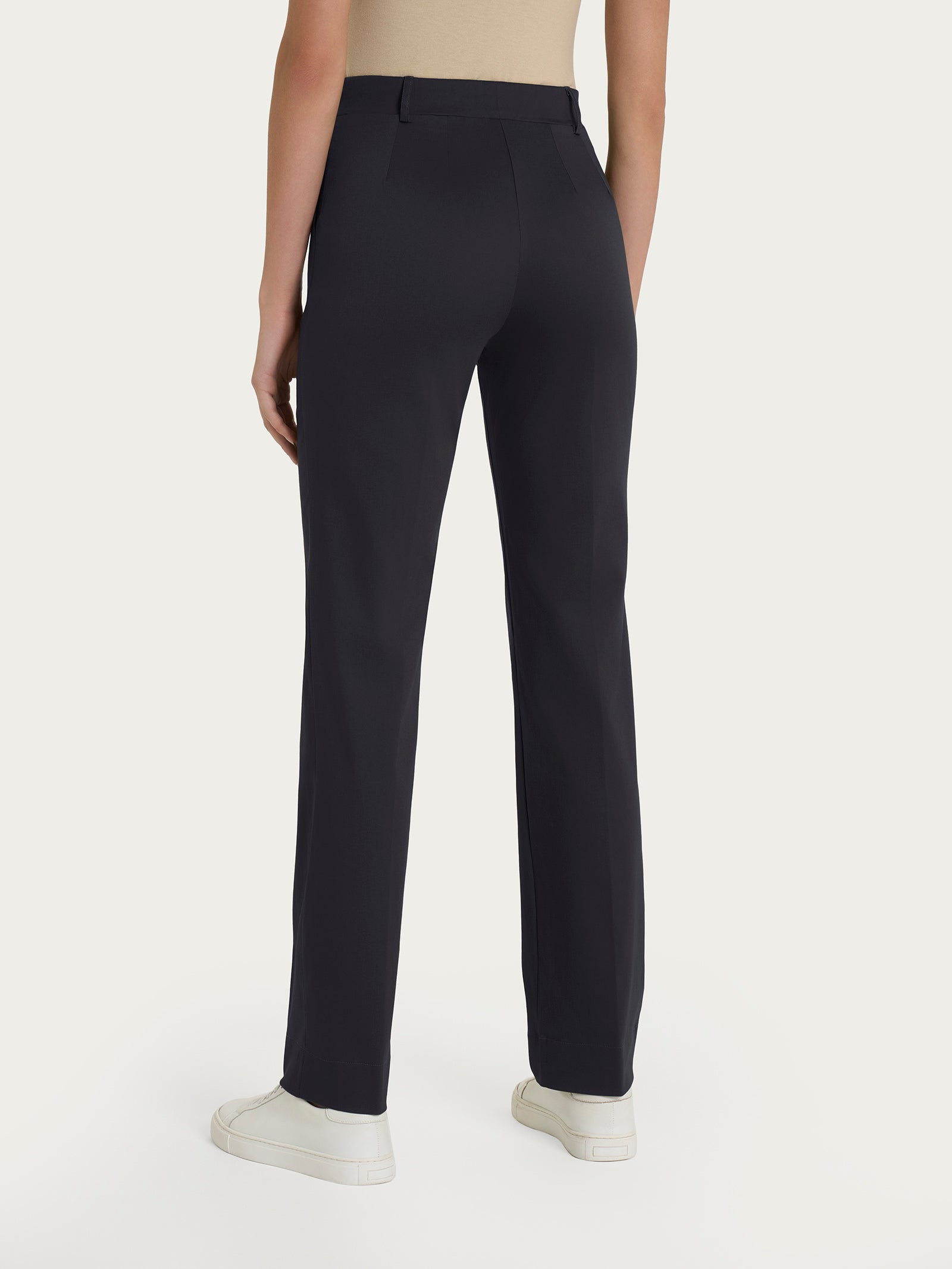 Ragno Satin Power The Straight Leg pantalone nero cotone