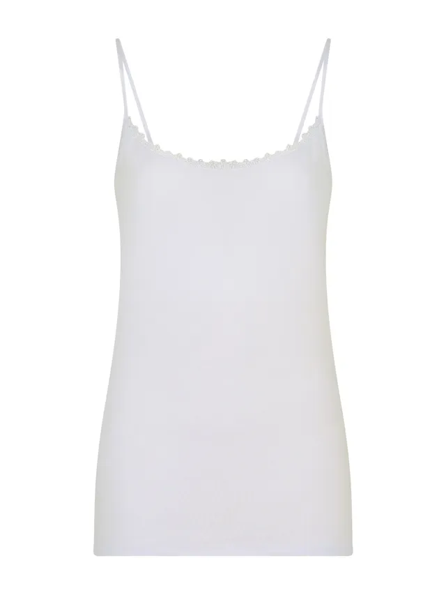 Ragno 100% Cotone top puro cotone White macramè