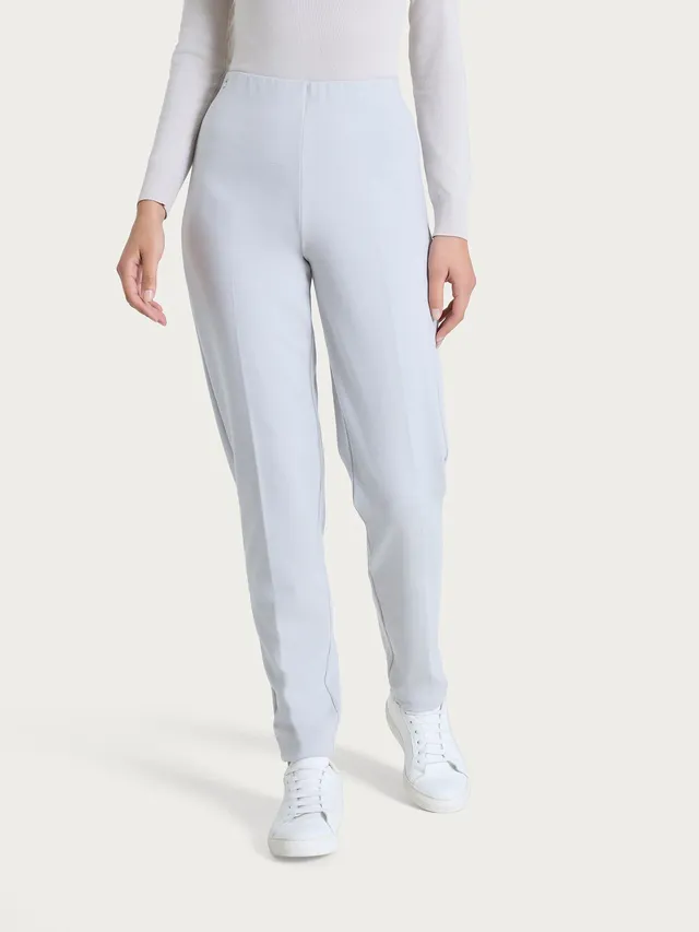 Ragno Compact pantalone sigaretta ghiaia skinny cashmere