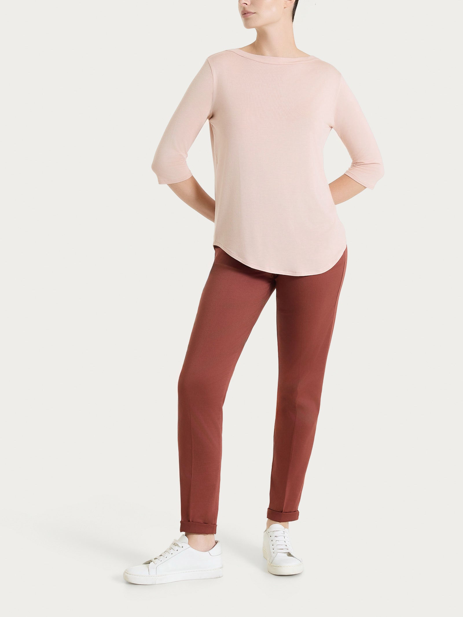 Ragno Viscosa Summer Maglietta Barchetta maglia cameo rose