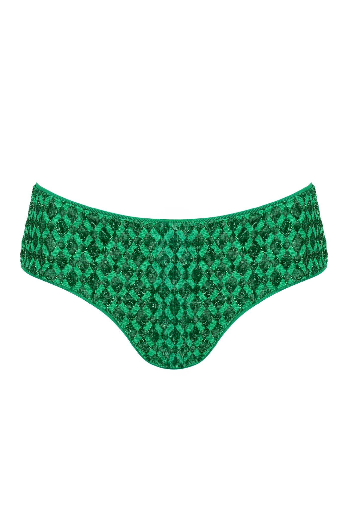 Goldenpoint Zellij Slip Bikini Fianco Alto Fantasia Bicolore