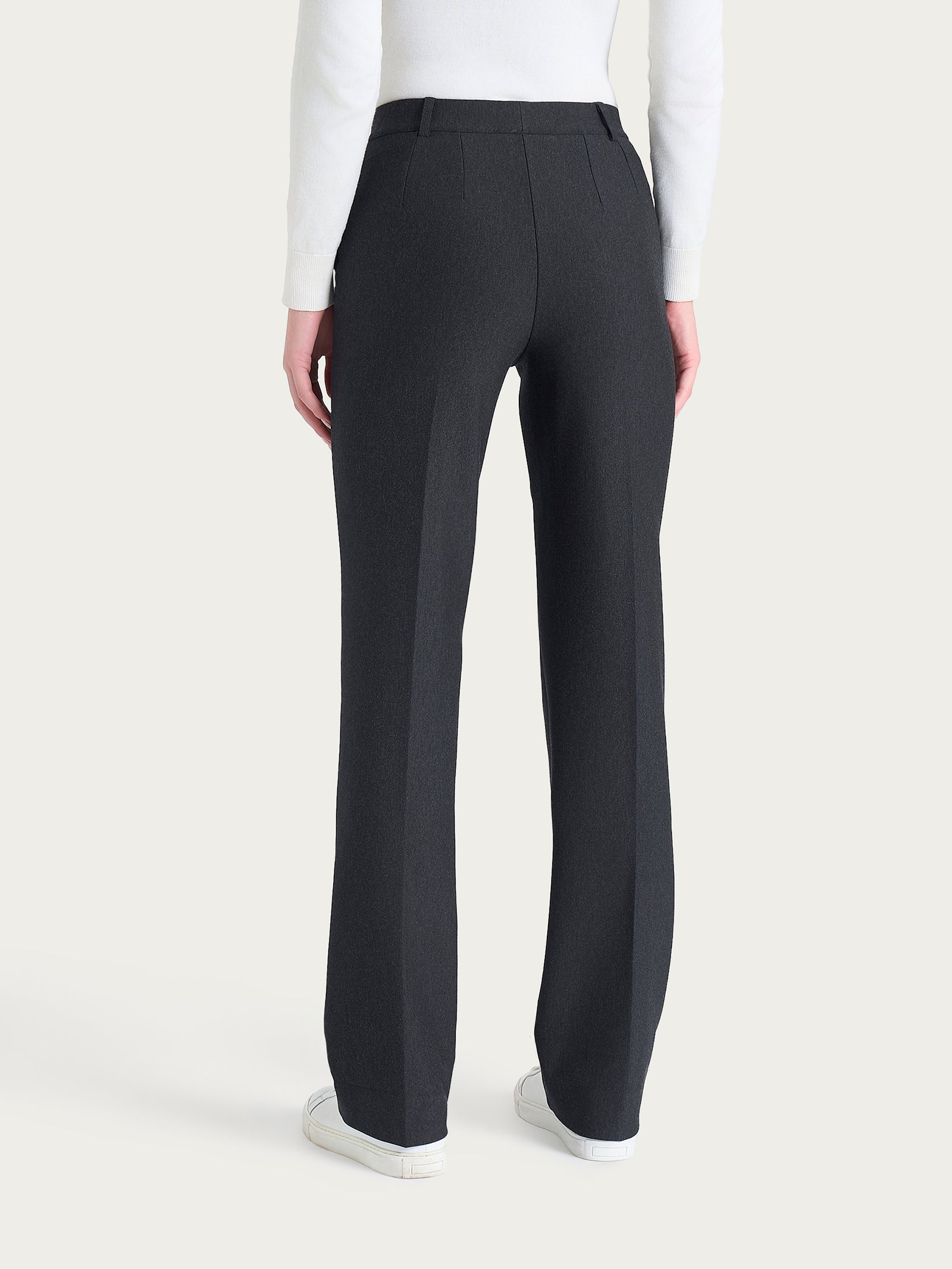 Ragno Compact Pantalone Ampio con Tasche Nero Melange