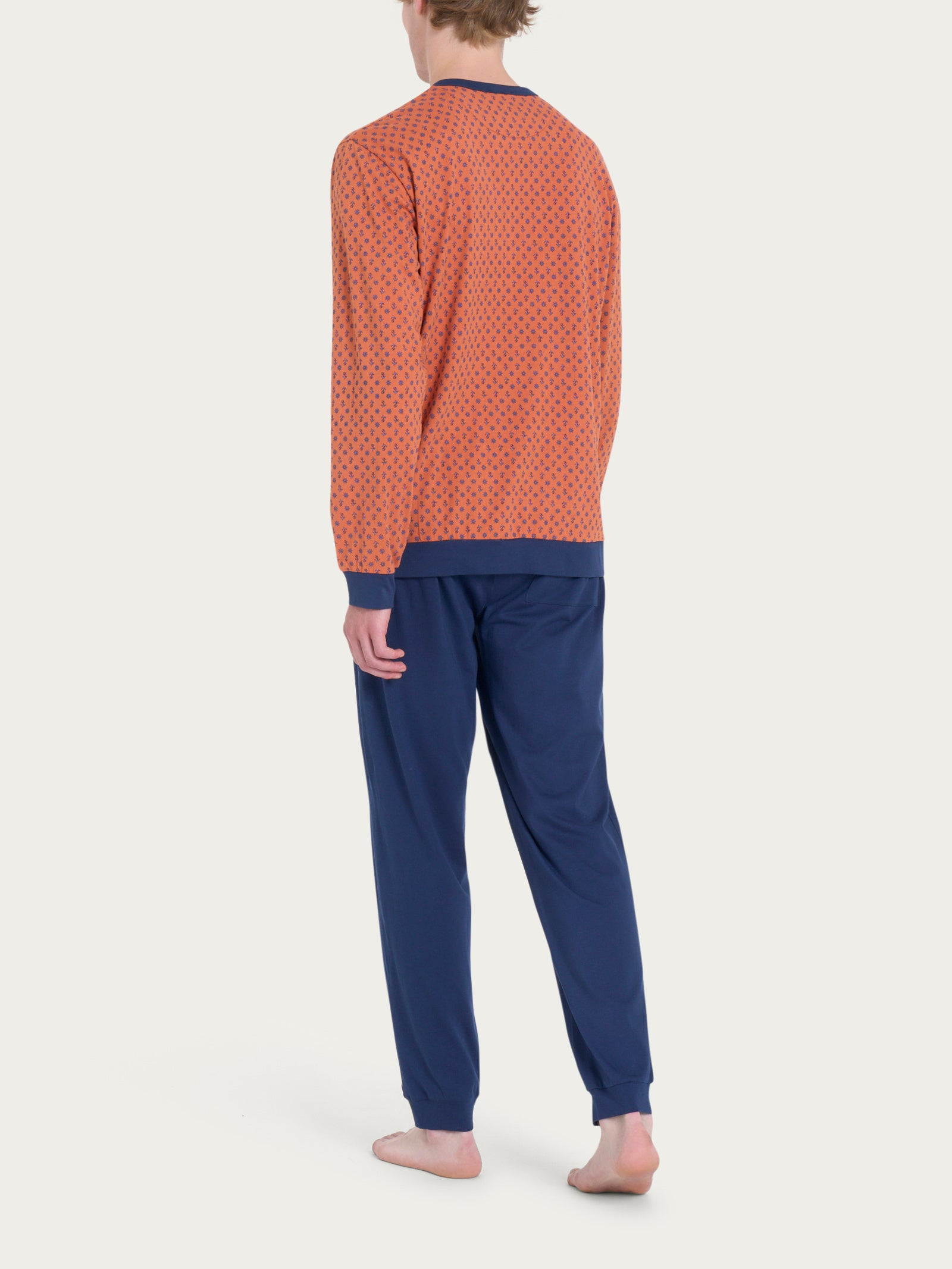 Ragno Pigiama Lungo Serafino cotone Fant. Mango Ancore jersey