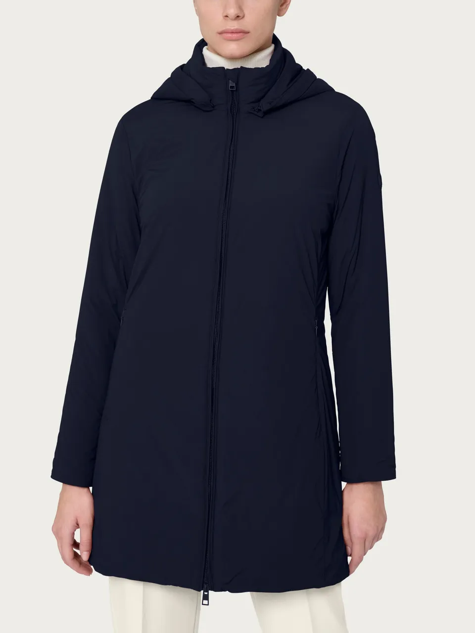 Ragno Comfort Piumerino Lungo 150 Grammi Navy cappuccio