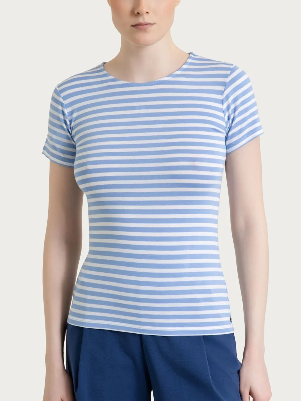 Ragno Viscosa Summer maglietta righe Bel Air Blue skinny