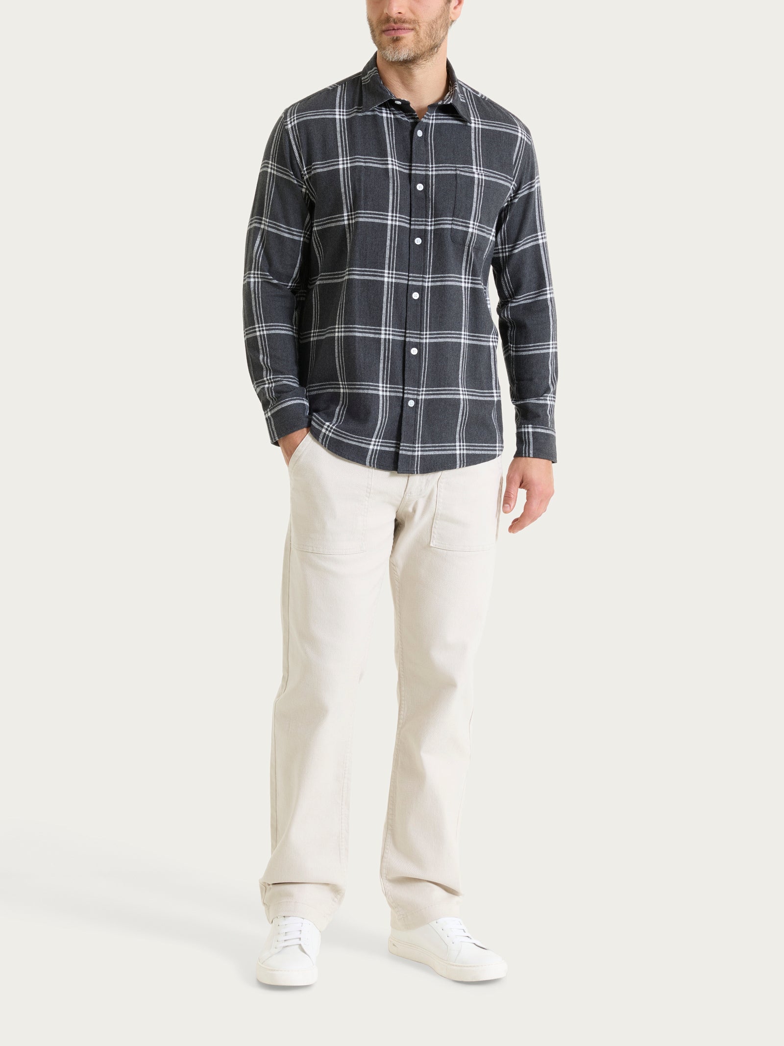 Ragno Cotton Flannel camicia uomo Fant.Antracite tartan
