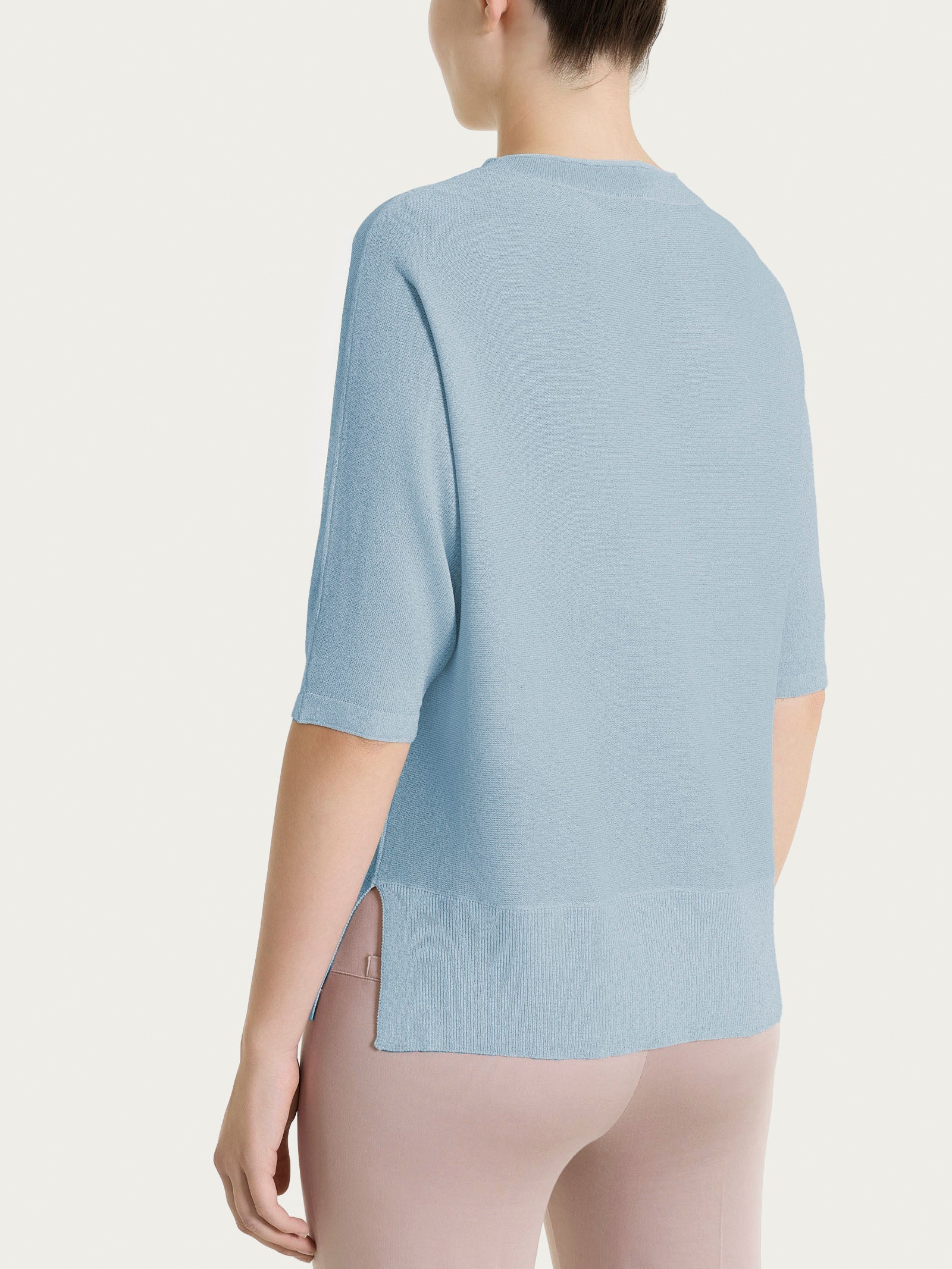Ragno Maglia Pipistrello Crêpe Lurex Dusty Blue