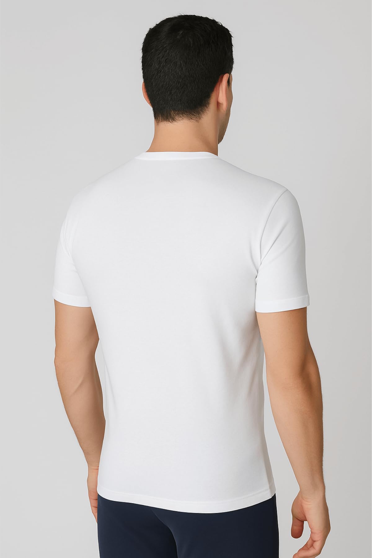 Lady C t-shirt uomo cotone scollo V M 3 pack elasticizzata