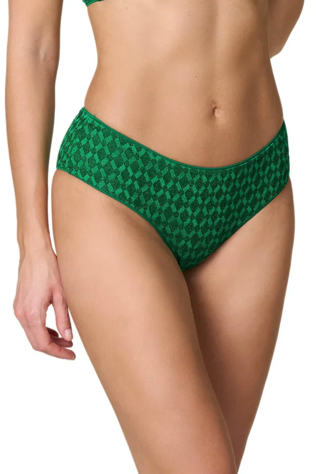 Goldenpoint Zellij Slip Bikini Fianco Alto Fantasia Bicolore